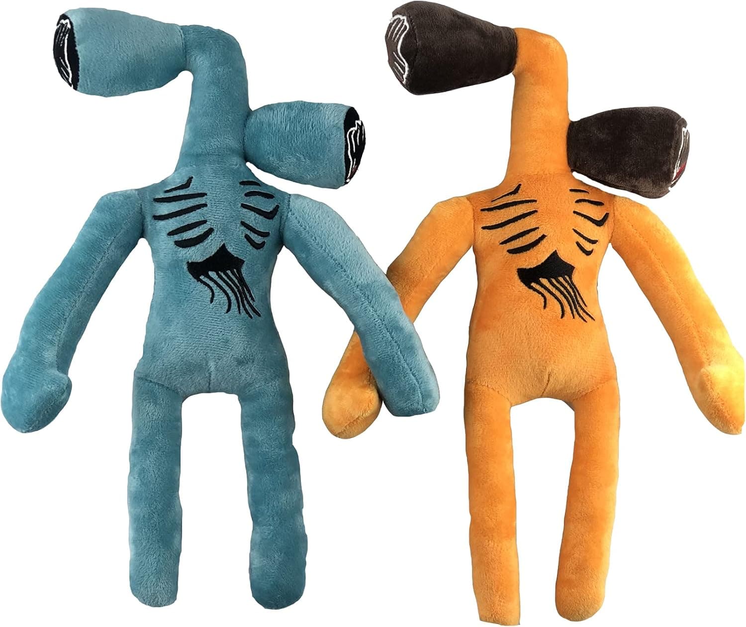 2pcs 15.2inch Siren Head Toy Plush,Children's Day or Birthday Gift for Kids (Light Blue and Orange)…