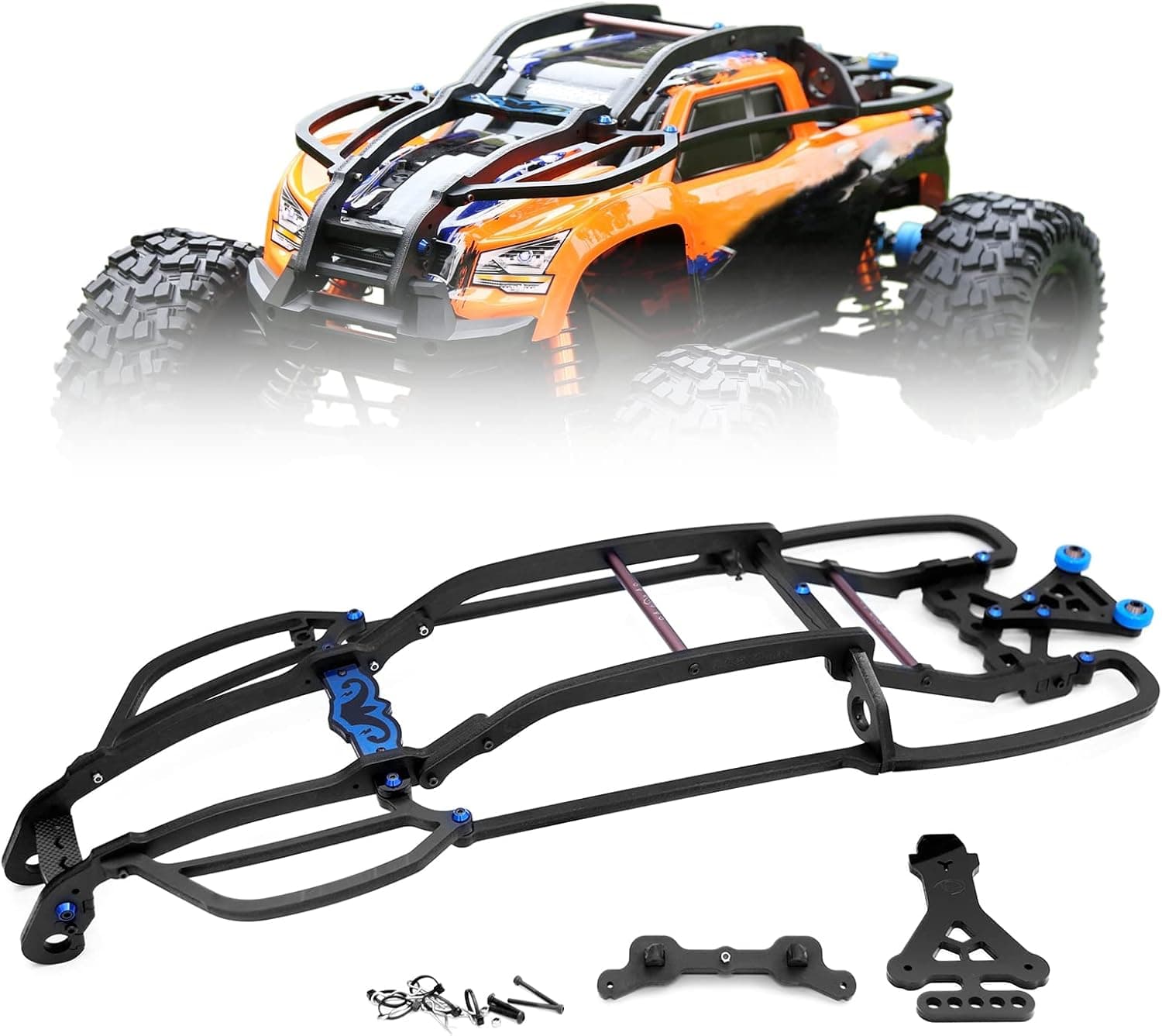 RC Car Roll Cage Guard Shell Body Keel Frame Kit for Traxxas X-Maxx Xmaxx 77076-4
