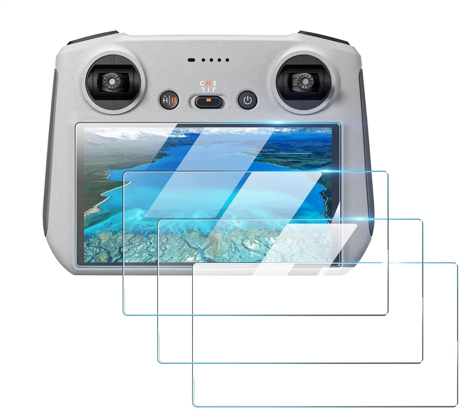 (FBA) 3 PACK GnorU Screen Protector Compatible with DJI Mini 3 Pro (DJI RC) Screen Protector, 9H Tempered Glass Film Anti-Scratch/HD Clear Compatible with DJI Mini 3 Pro RC Remote Controller Accessories