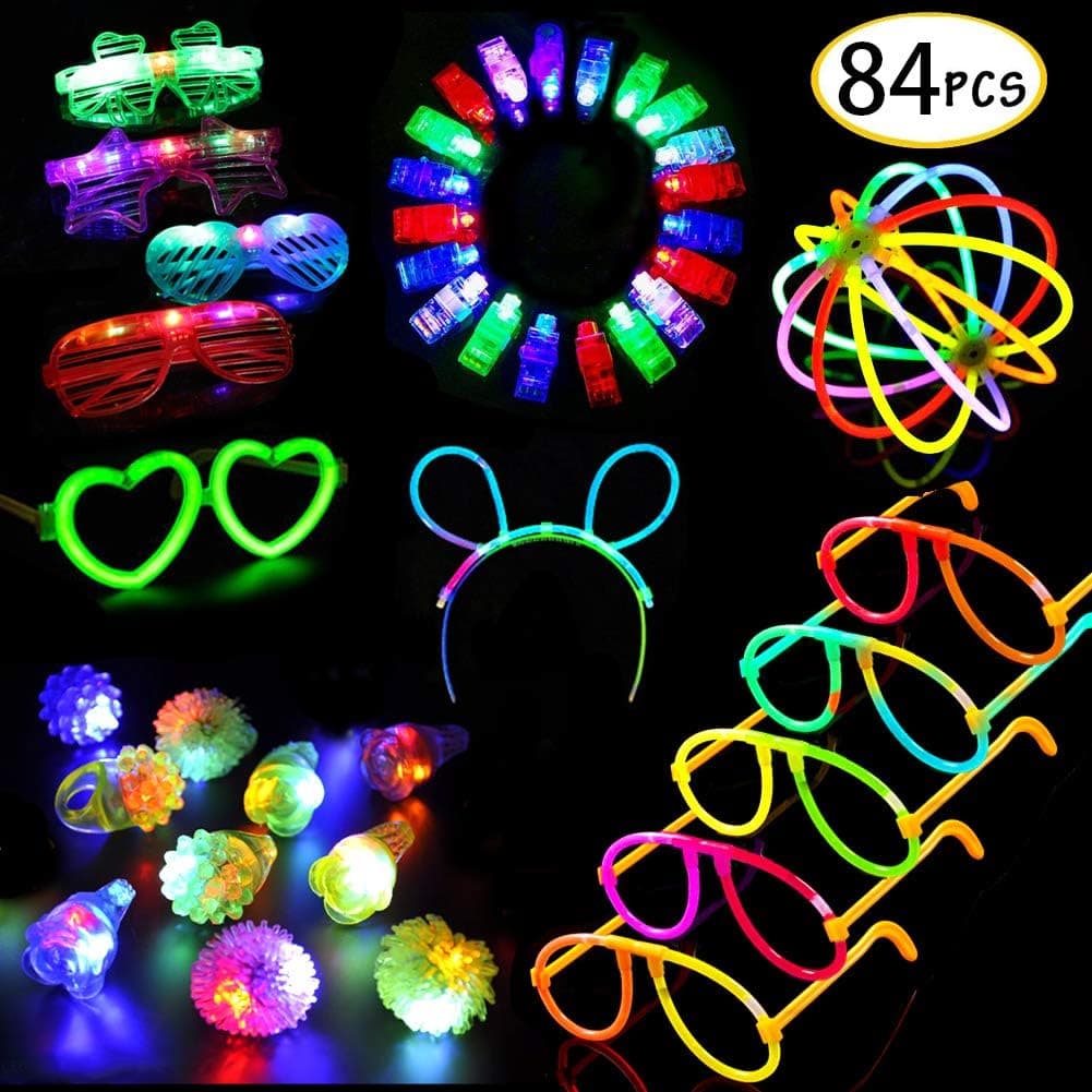 SCIONE Glow Sticks Bulk 84pcs Glow in The Dark LED Party Supplies Party Favors for Kids (84 Pack)