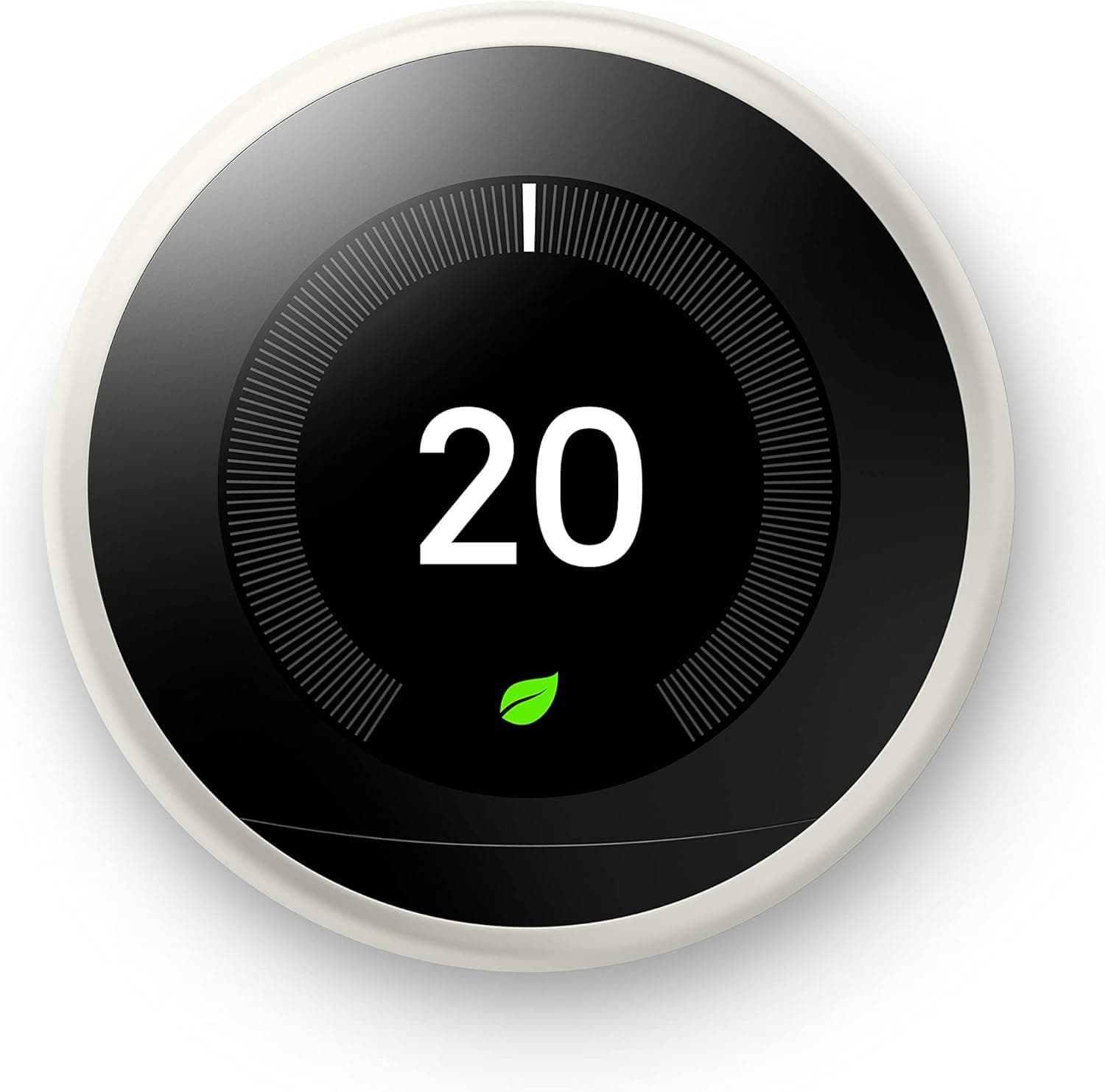 Google Nest Learning Thermostat - Programmable Smart Thermostat for Home - 3rd Generation Nest Thermostat - Works with Alexa - White