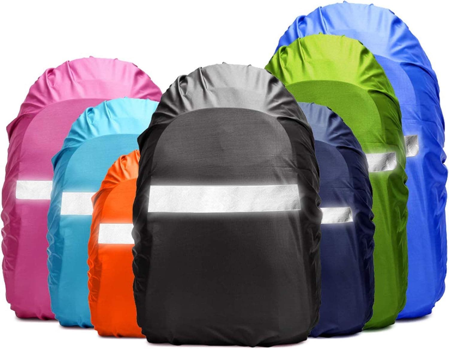 WSZCML Backpack Rain Cover (10-90L) Upgraded Waterproof Backpack Cover with Adjustable Cross Strap & Strengthened Layer for Hiking Camping Traveling Cycling