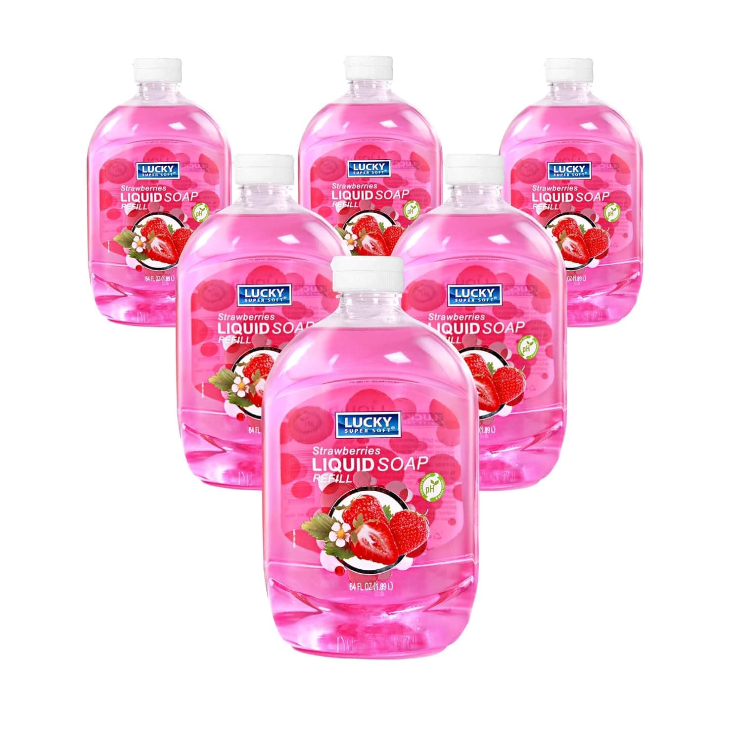 Soap Refill - Strawberries 64 fl.oz. 6 bottles