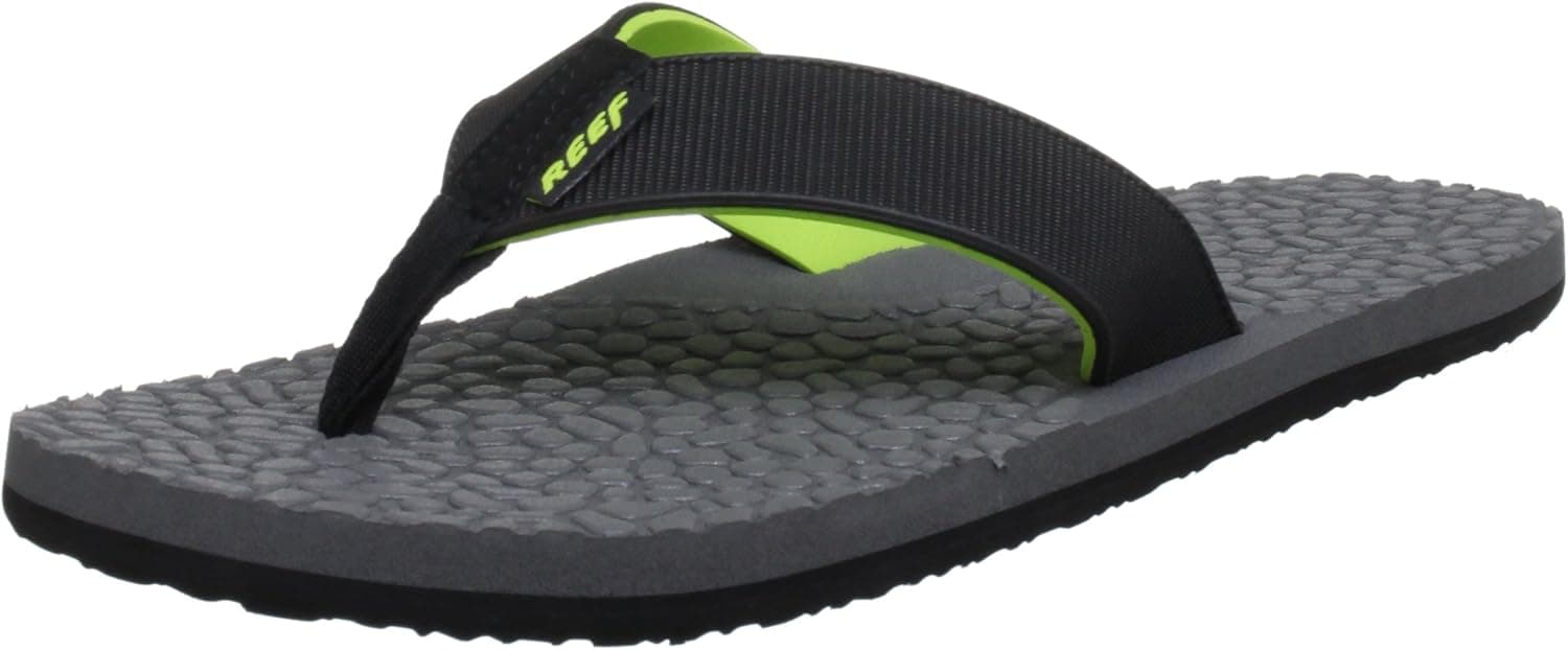 Reef Men's Wax Injector, Charcoal/Green SIZE 10