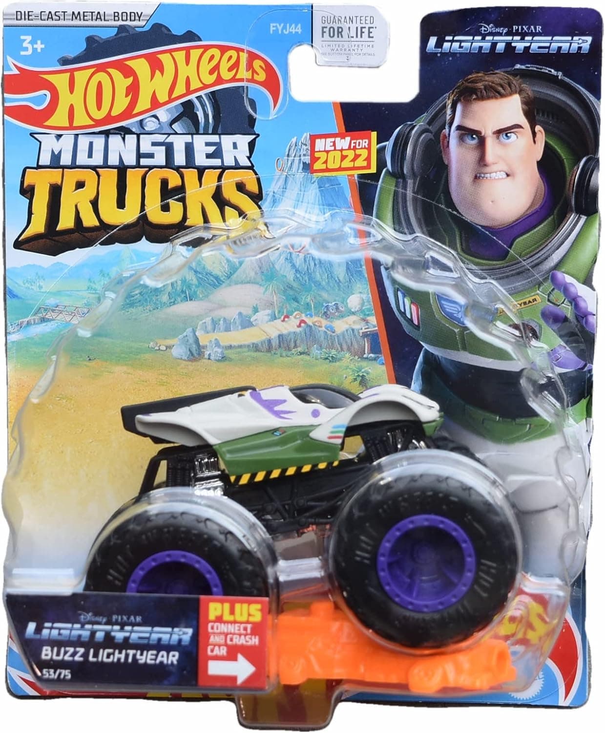 Hot Wheels Monster Trucks Buzz Lightyear - Plus Connect and Crash Car