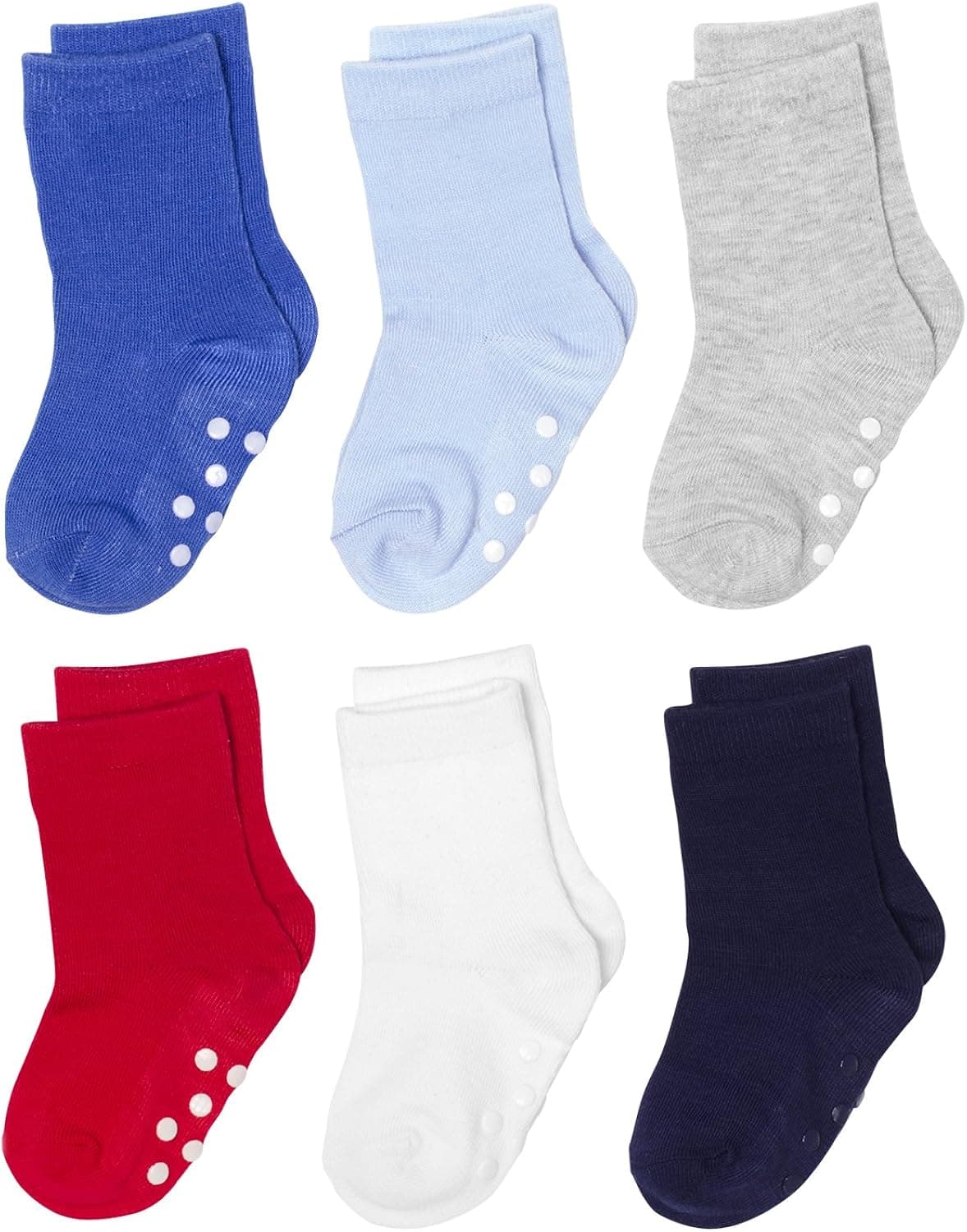 Silky Toes Non-Skid Baby Girl Boy Toddler Socks Multi Pack, Baby Gift Set