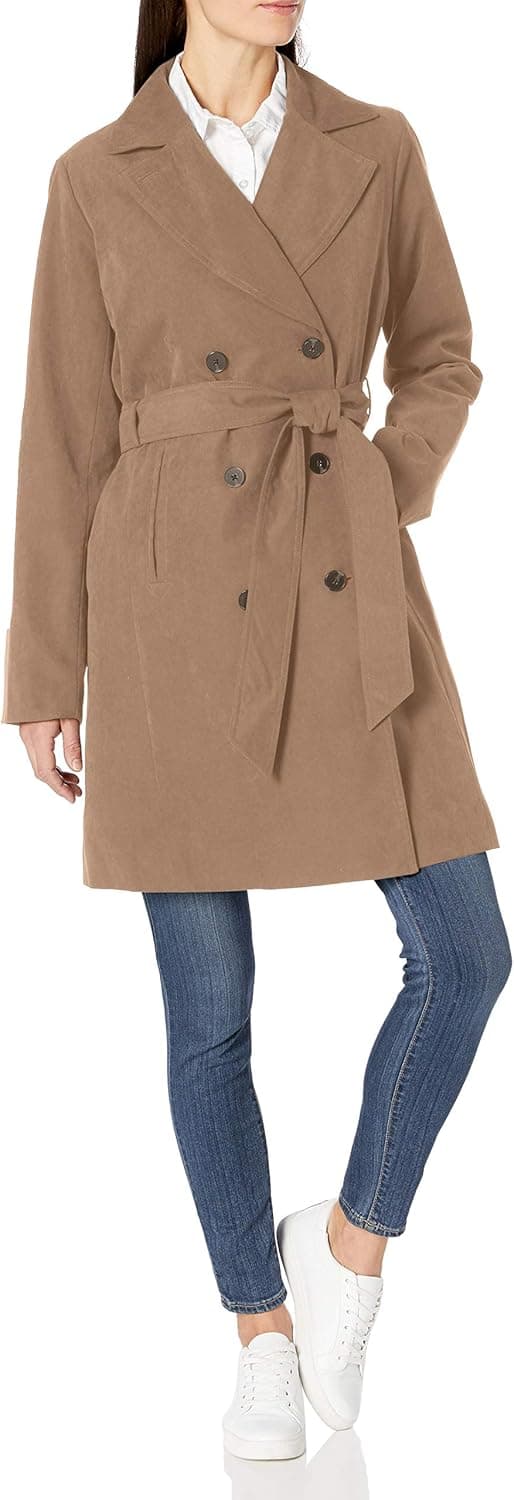 Amazon Essentials Women's Relaxed-Fit Water-Resistant Trench Coat