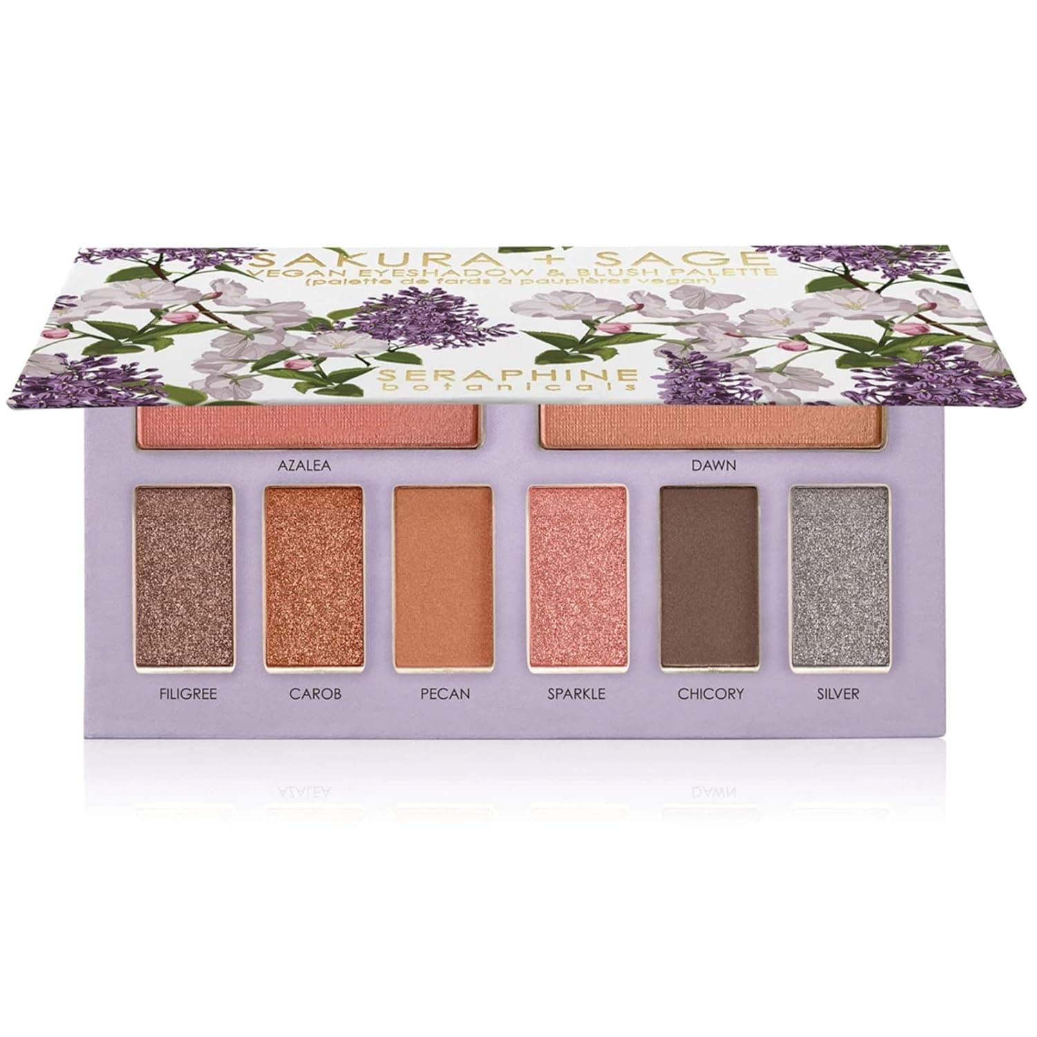 Seraphine Botanicals Sakura + Sage - Vegan Eyeshadow & Blush Palette