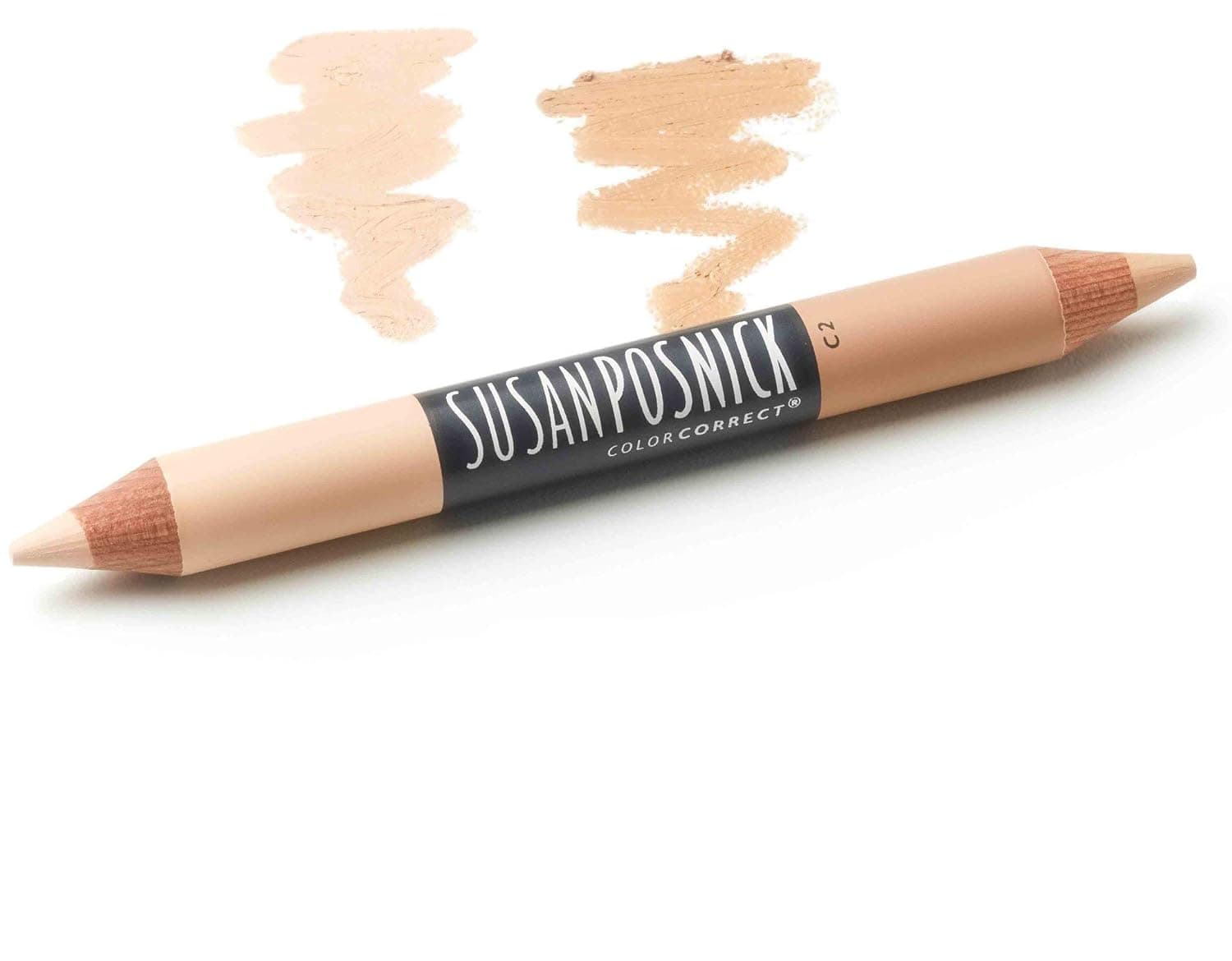 SUSAN POSNICK COSMETICS, COLORCORRECT: (C2/Medium) Highlighter Contour Corrector 2 Color Concealer Stick / Cruelty Free / Healthy Natural Makeup US