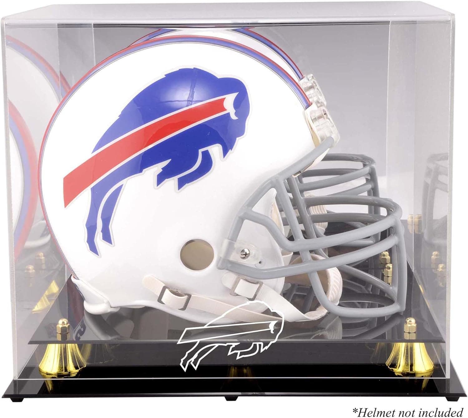 Mounted Memories Buffalo Bills Golden Classic Helmet Display Case and Mirror Back