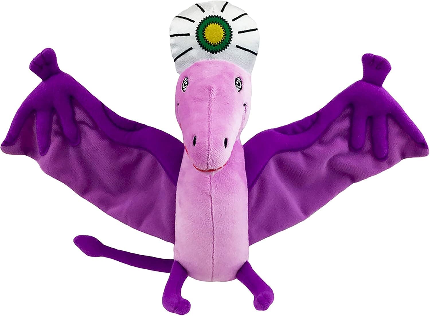 MerryMakers P is for Pterodactyl Soft Plush Pterodactyl Dinosaur Stuffed Toy, 8.5-Inch, from Raj Haldar's P is for Pterodactyl's Book, Purple, Model: 1867