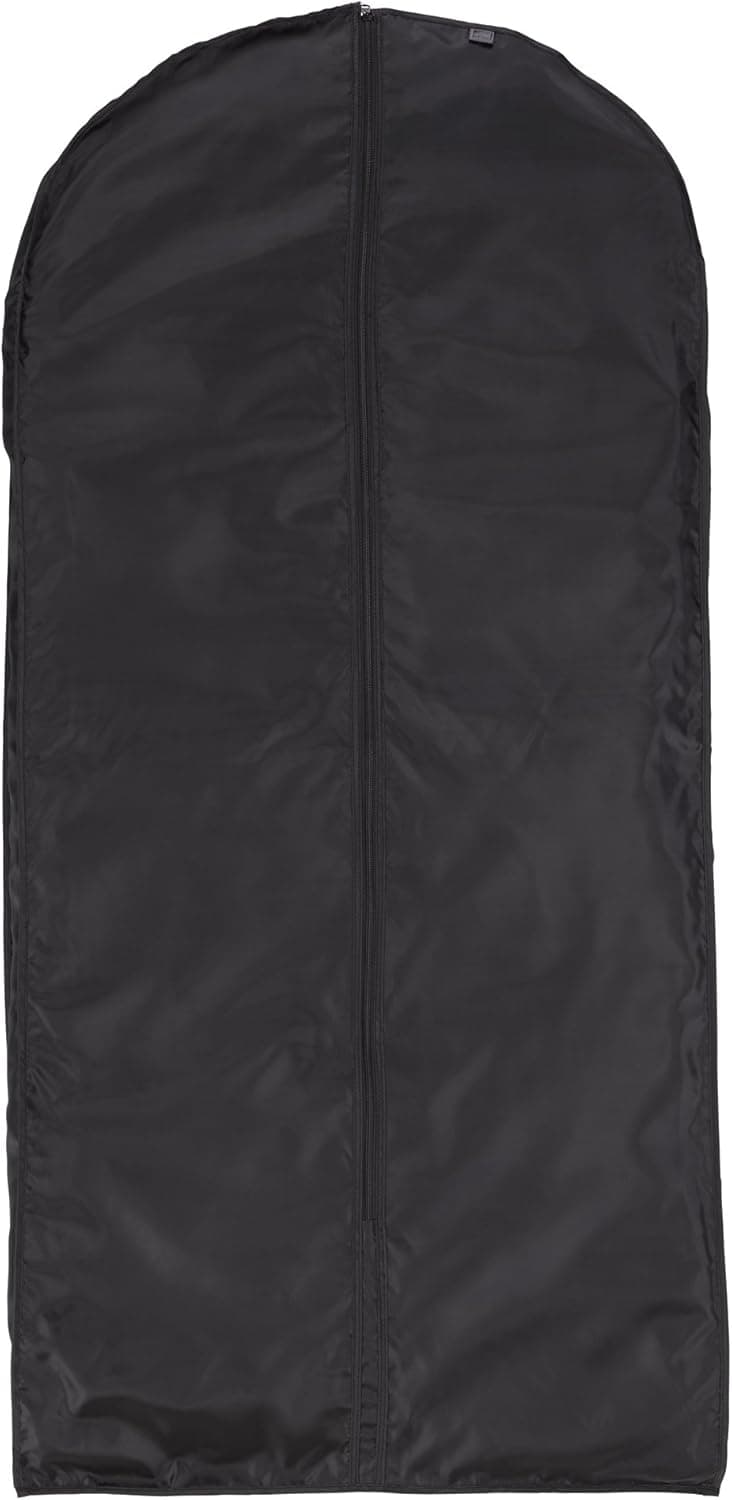 Lewis N. Clark Travel Garment Bag Cover for Airplane, Car, Everyday Use-Heavy-Duty, Lightweight, Water-Resistant, Perfect for Suits, Dresses, or Uniforms, 47” Length, Black, One Size