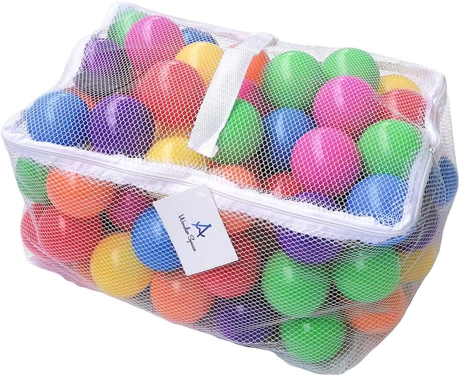 Wonder Space Soft Pit Balls, Chemical-Free Crush Proof Plastic Ocean Ball, BPA Free with No Smell, Safe for Toddler Ball Pit/Kiddie Pool/Indoor Baby Playpen