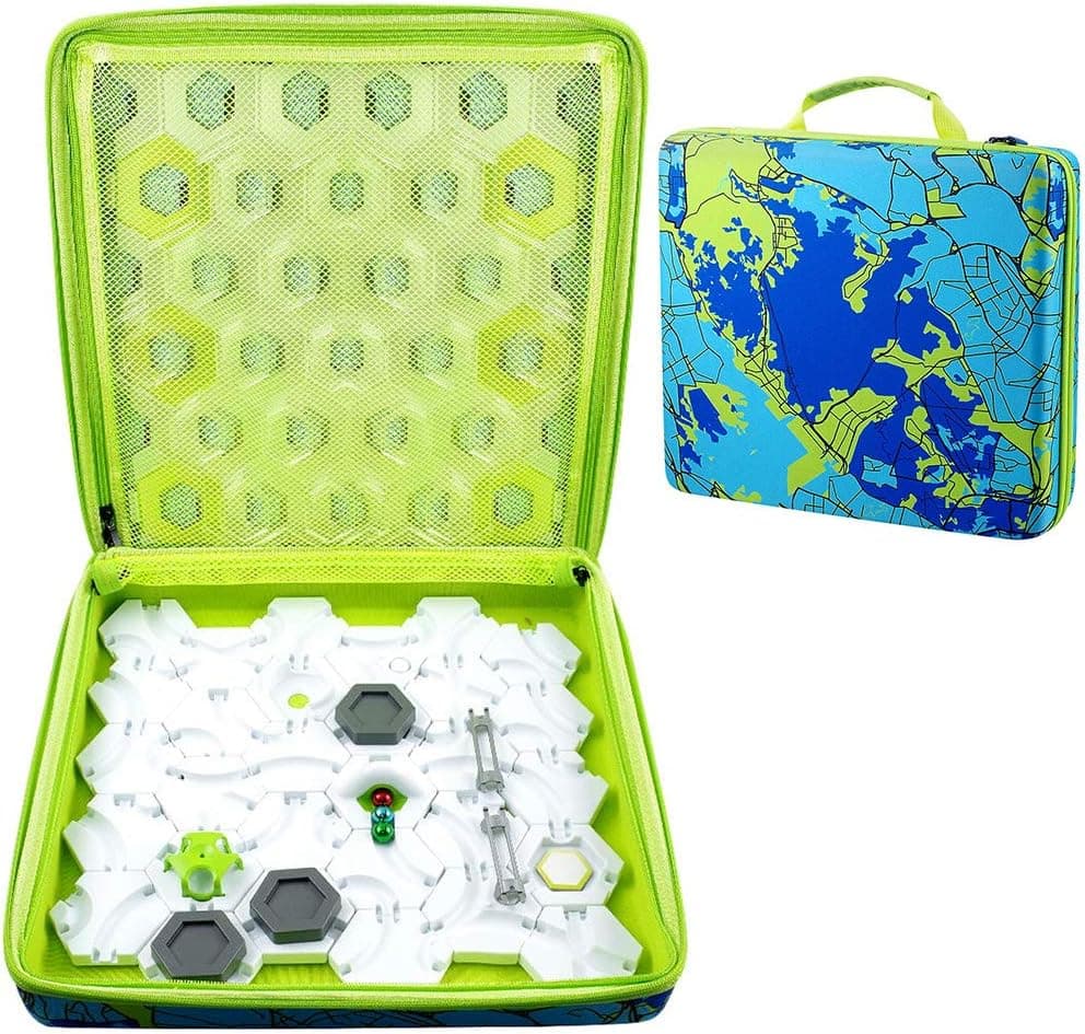 ALKOO Storage Organizer Case Compatible for Gravitrax Marble Run and Stem Toy, Starter-Set, Accessories, Expansion Sets - Psychedelic