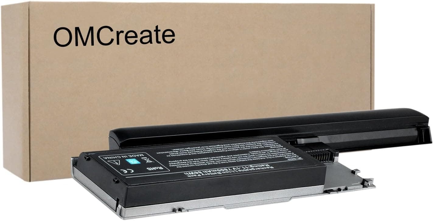 OMCreate 9 Cell Battery Compatible with Dell Latitude D630 D620, fits P/N PC764 PP18L - 12 Months Warranty