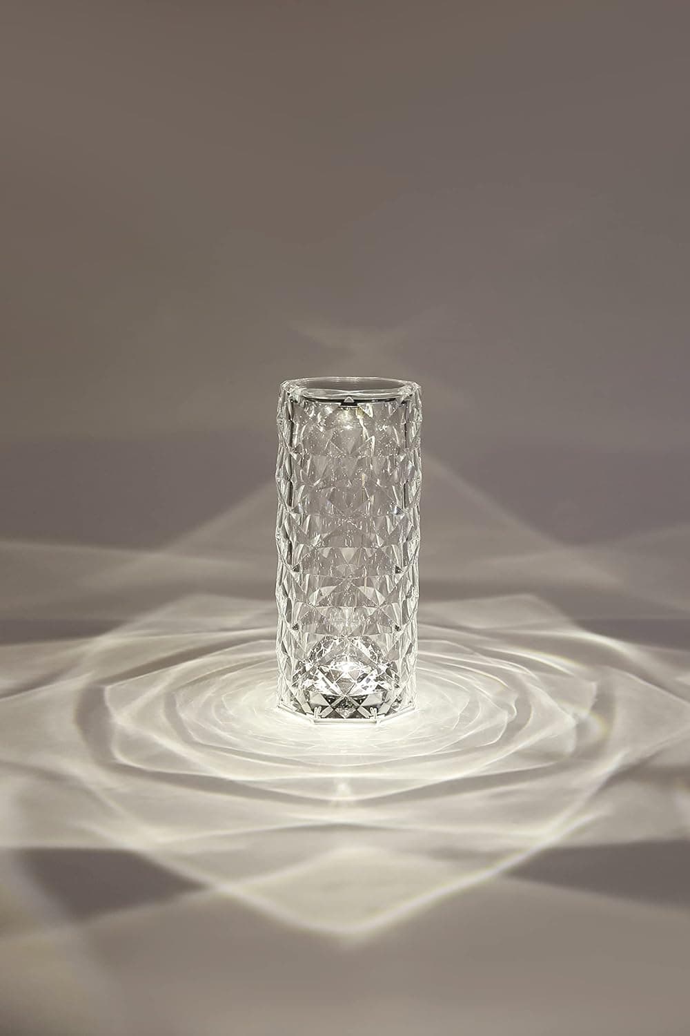 MeHiMe Crystal Table Lamp Rose Diamond Lamp,3-Way Dimmable LED Nightstand Lamps for Living Room Bedroom Office Party Dinner Valentines Day Decoration