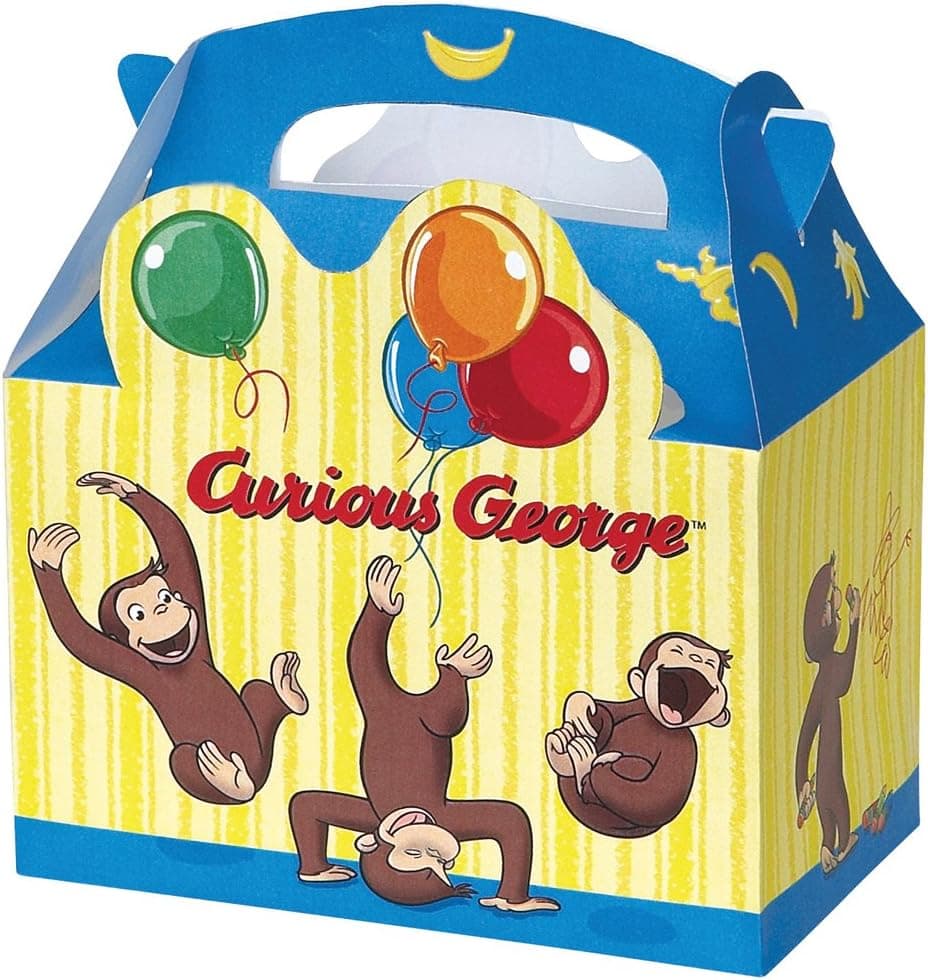 Curious George Favor Boxes, 4ct
