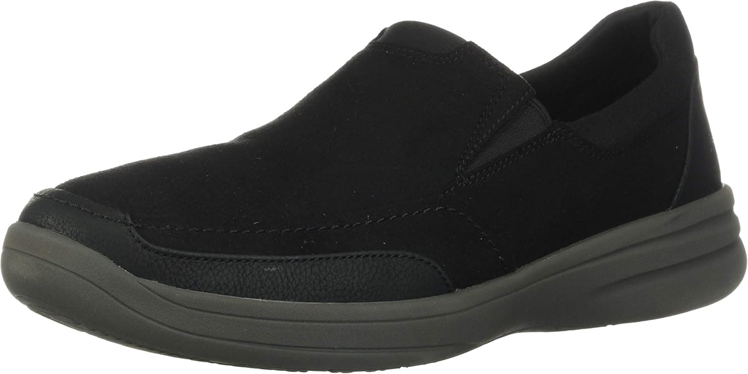 Clarks Men's Step Stroll Edge Loafer, Black Leather, 85 M US