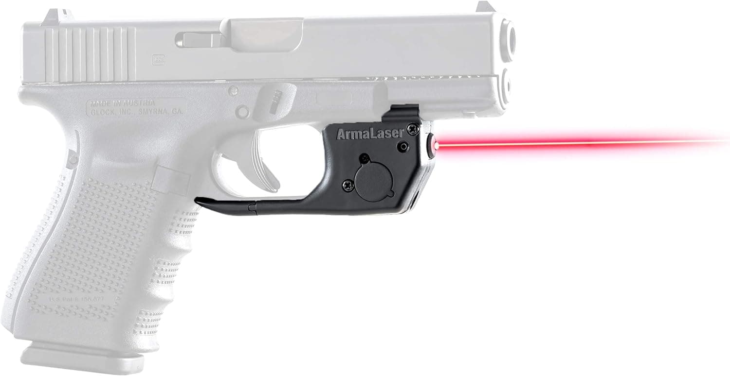 ArmaLaser TR22 Designed for G17 19 22 23 24 31 32 34 35 37 38 44 45 Red Laser Sight with Grip Activation [Please Verify Your Pistol Model, Won't FIT Other Glock OR Pistol Models]