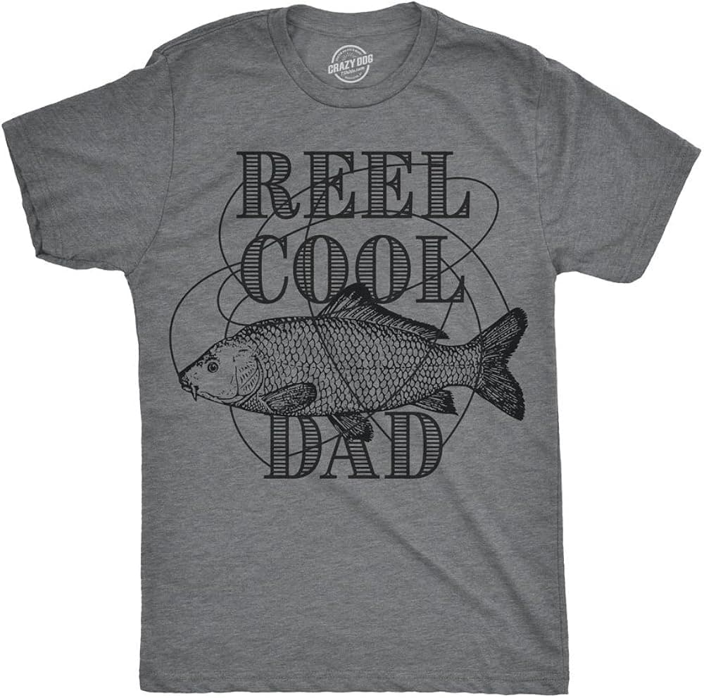 Dad Fishing Shirts Funny Father's Day Reel Cool Dad Papa Grandpa Tee