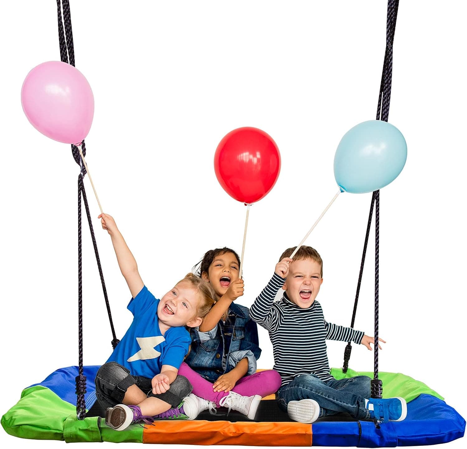 Saucer Tree Swing Flying 700 lb Weight Capacity Adjustable Multi-Strand Ropes 900D Oxford Colorful Safe and Durable Swing Seat for Children Adults (3 Color)