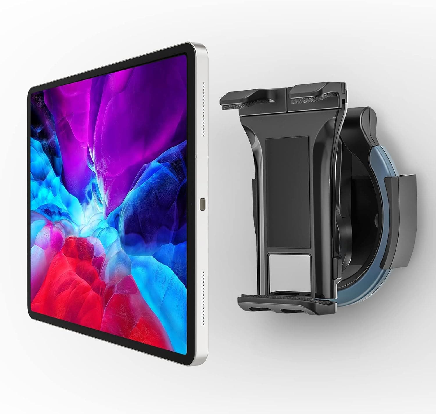 Tablet Wall Mount, Jubor Kitchen Tablet Bracket Wall Holder Universal 2-in-1 Kitchen Wall Mount/Under Cabinet Compatible with 4.7" to 11" iPad/Tablets /Phones, Recipe Reading on The Wall or on Desktop
