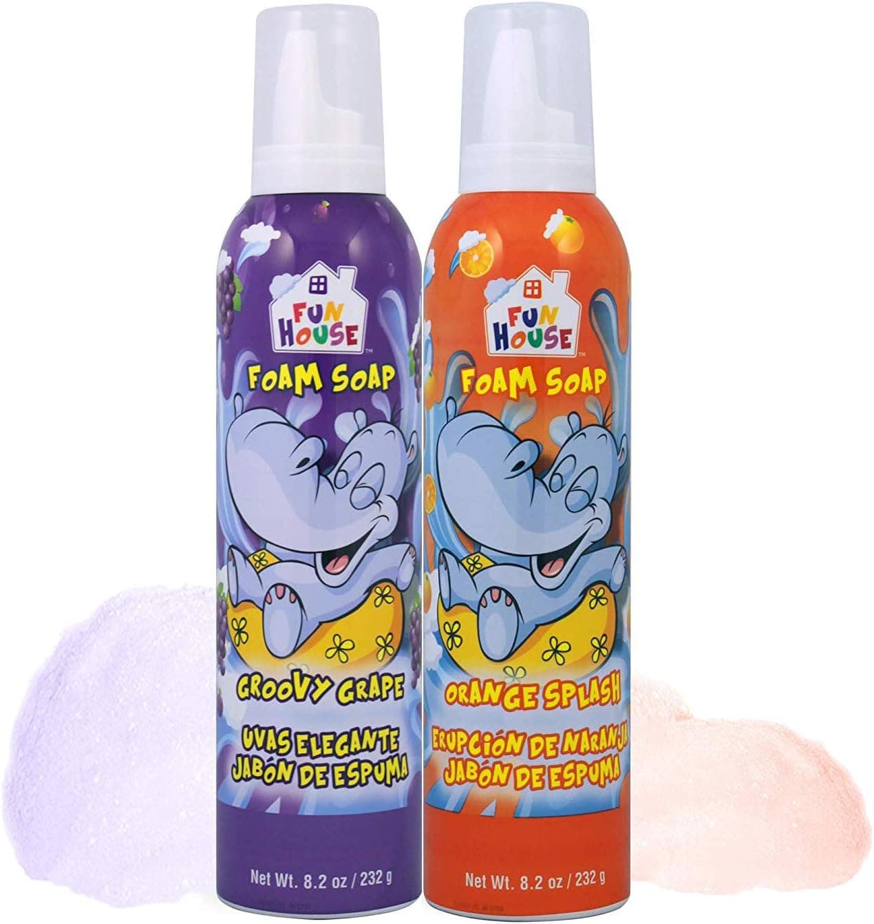 Moneysworth & Best Fun House Kids Foam Soap Groovy Grape & Orange Splash, 2 Pack 14420