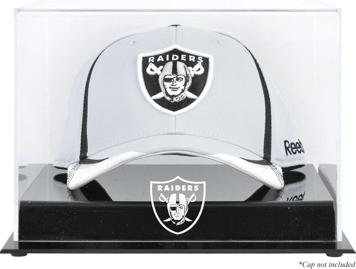 Las Vegas Raiders Acrylic Cap Logo Display Case - Football Hat Free Standing Display Cases