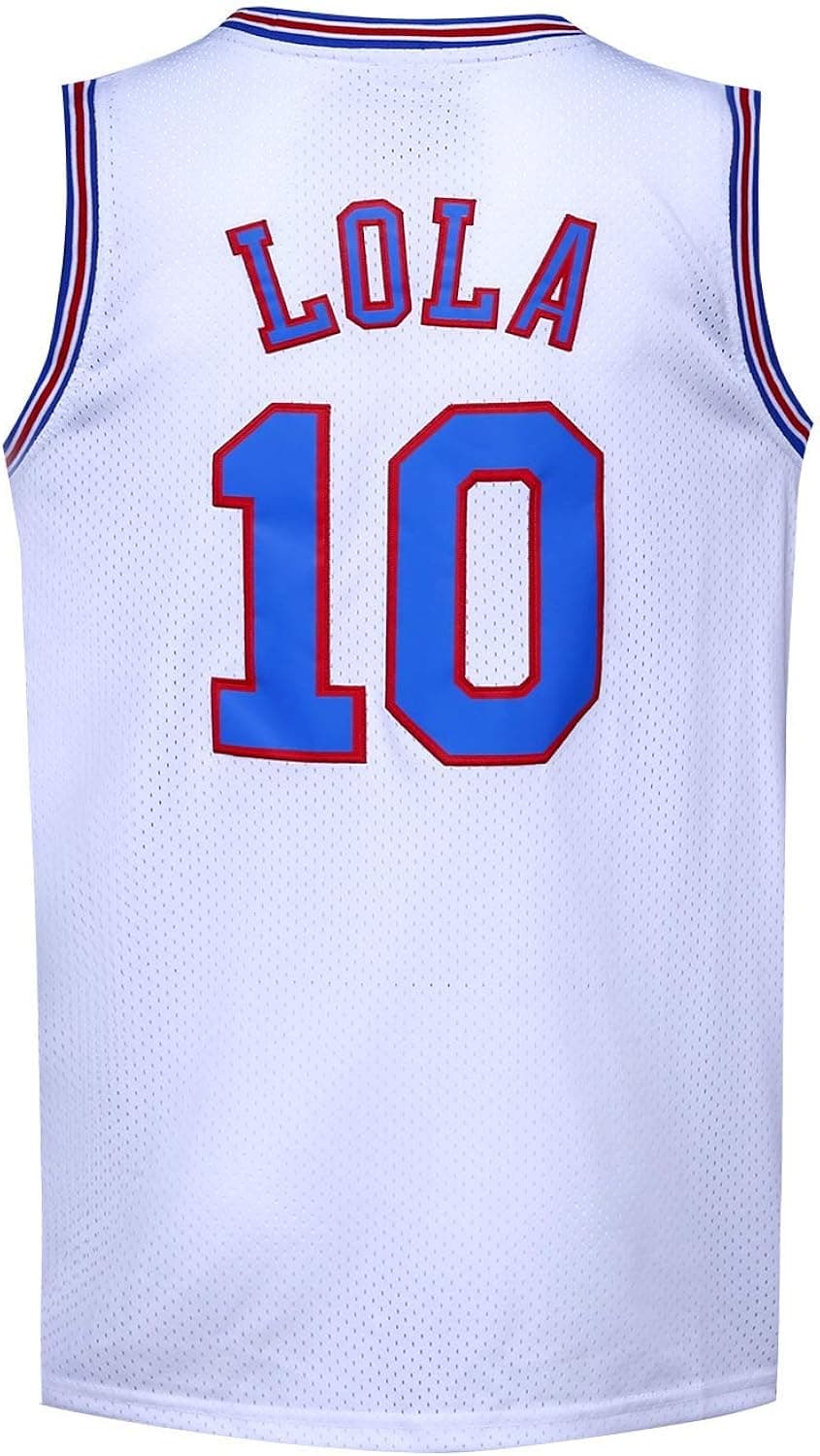 Men's Basketball Jersey #10 Lola Space Movie Sports Shirts 90s Hiphop Party Clothing