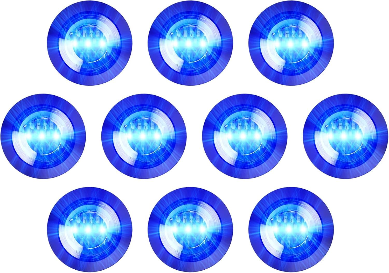 Okerny 3/4" Boat LED Marine Lights Waterproof Courtesy Interior Deck Transom Cabin Livewell Navigation Clearance Round Lights for 12V Pontoon Kayak Yacht Sailboat Fishing Bass Boat……