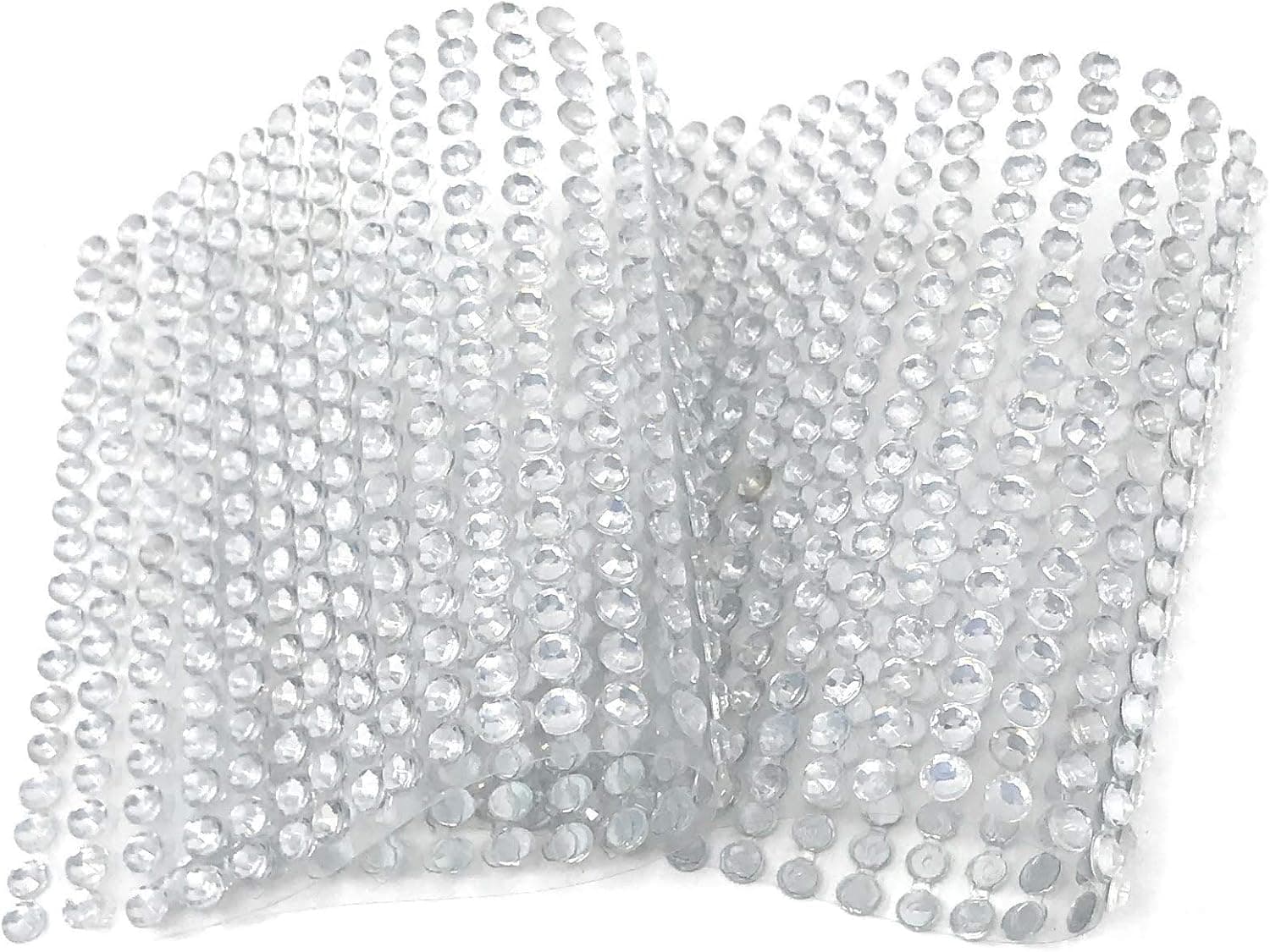 Rusoji Set of 2 4mm Round Crystal Clear Bling Rhinestone Self-Adhesive Stickers for DIY Decoration, Car, Craft Projects, and Phone or Tablet Embellishment, 468 Pieces Per Sheet