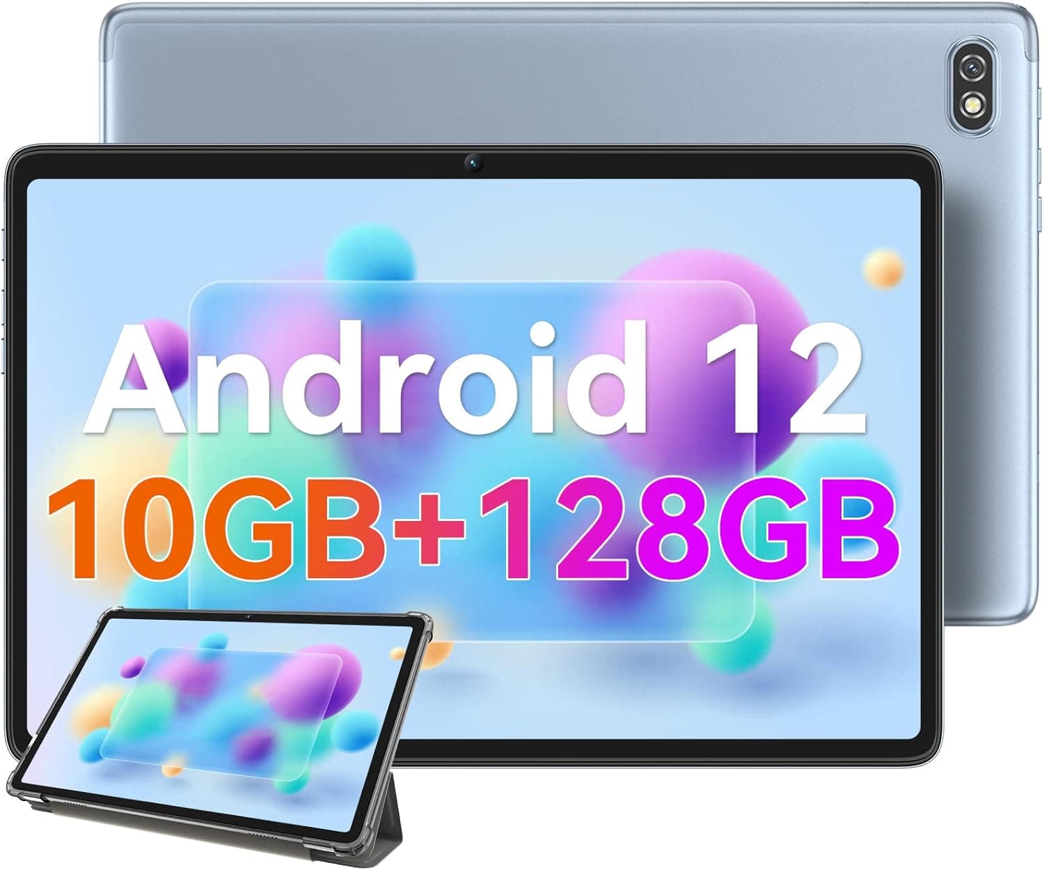 Blackview Android 12 Tablet, 10GB RAM 128GB ROM 1TB Expand 10 inch Tablet Tab 7 Pro, Octa-Core FHD 1920 * 1200 IPS Display 13MP Dual Camera Dual Band 5G WiFi Tablet Android, 6580mAh GPS Tablets, Blue
