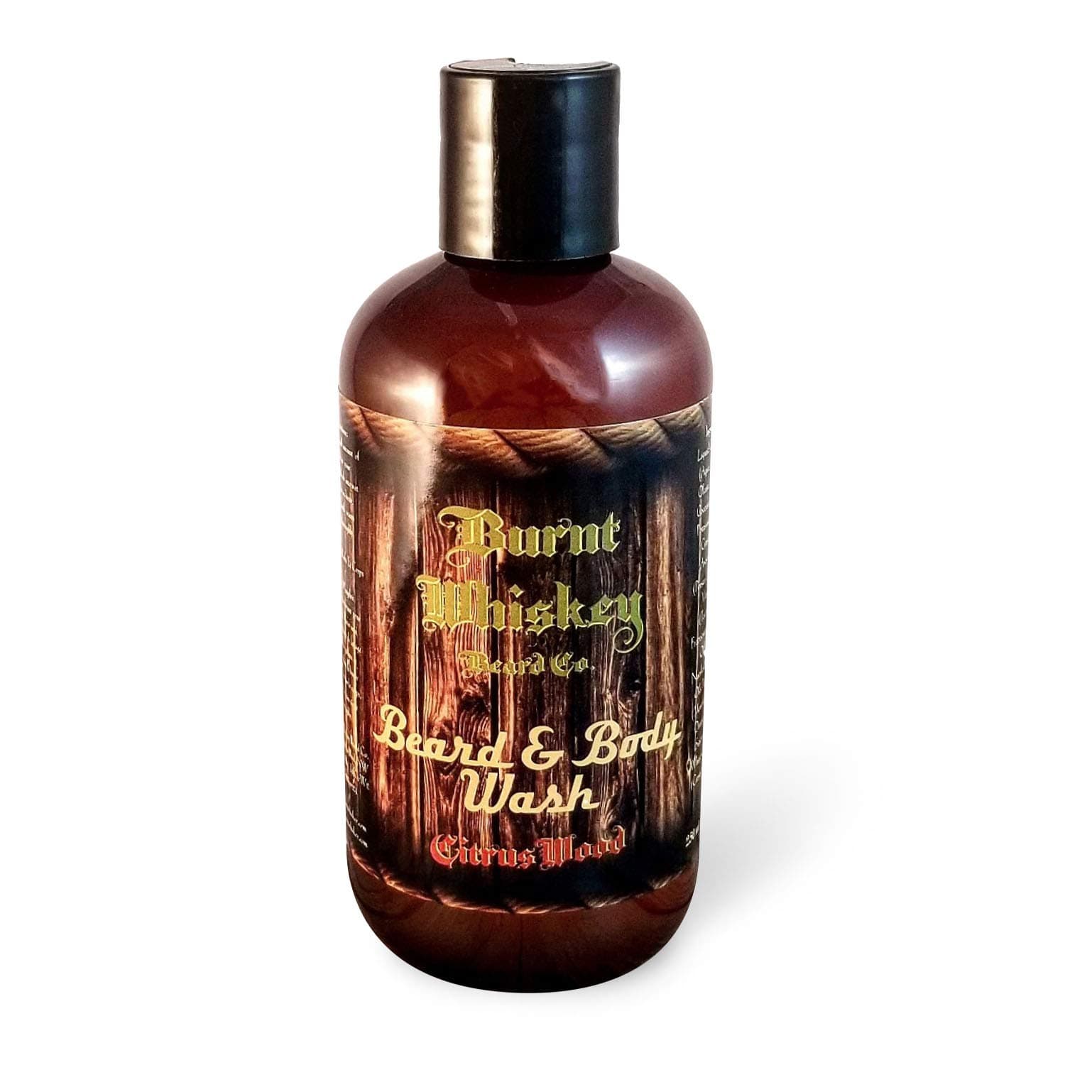 Burnt Whiskey Men’s All Natural Beard and Body Wash (Citrus Wood, 8Oz)