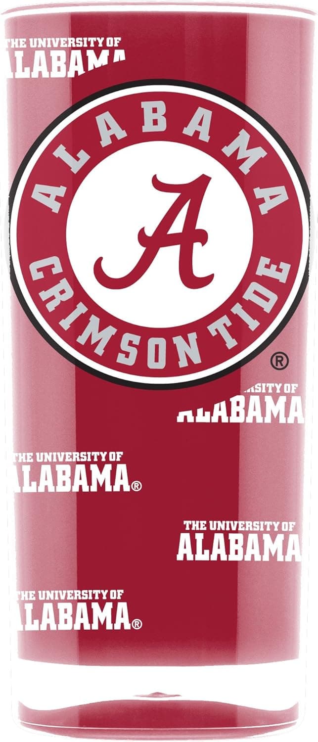 Duck House NCAA Alabama Crimson Tide 16oz Insulated Acrylic Square Tumbler White