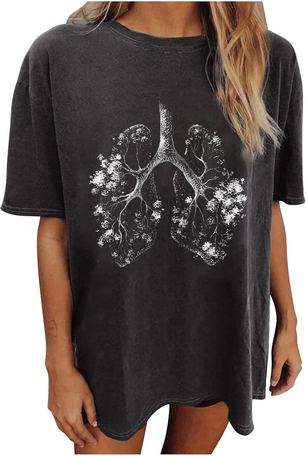 Baggy T Shirts for Women Vintage Graphic Tees Short Sleeve Blouses Tops Trendy Teen Girls Cute Aesthetic Clothes