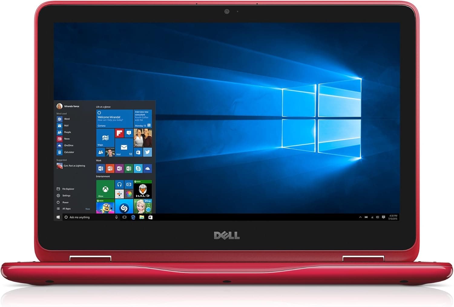 Dell Inspiron i3179-0000RED 11.6" HD 2-IN-1 Laptop (7th Generation Intel Core m3-7Y30, 4GB RAM, 500GB HDD) RED