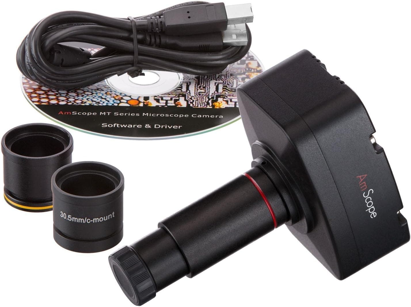 AmScope 10MP Photo Video Microscope Camera with Calibration Kit Compatible with 2000/XP/Vista/7 and Mac OS 10.6 & Higher