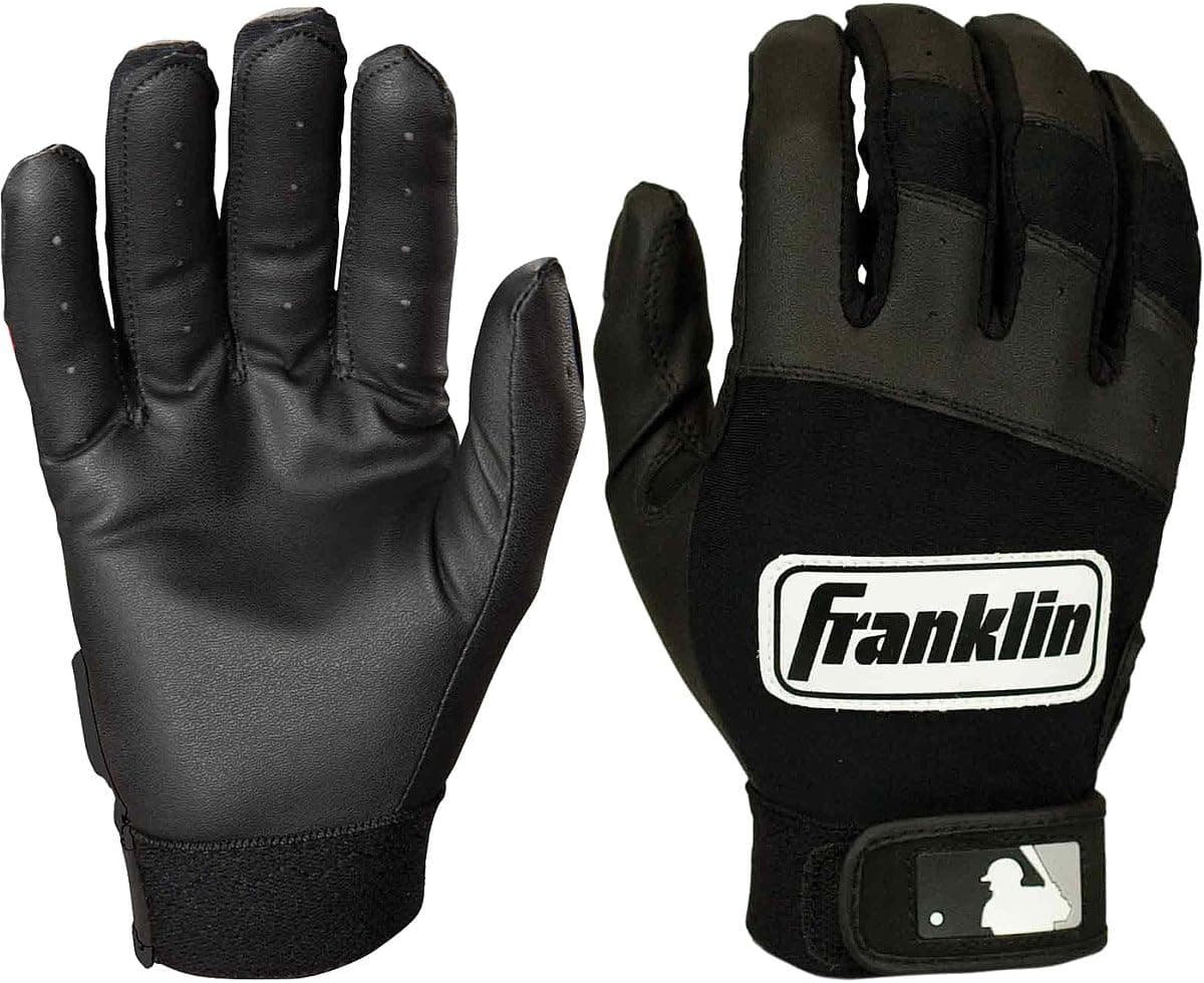 MLB Youth Classic Series Batting Glove Size: XX Small, Color: Black / Black