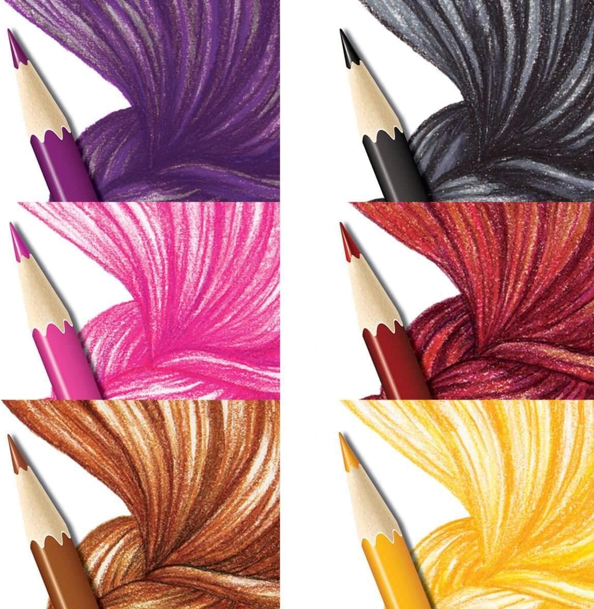 Style Me Up - Pack of 6 Colored Pencils - Hair Colors Collection - SMU-1497