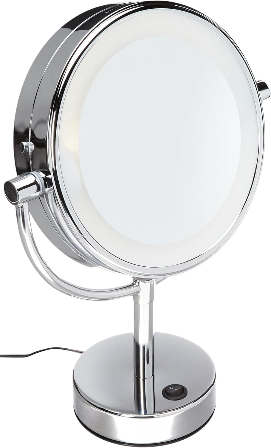 Kimball & Young Chrome NEOMODERN LED Lighted FREESTANDING Mirror