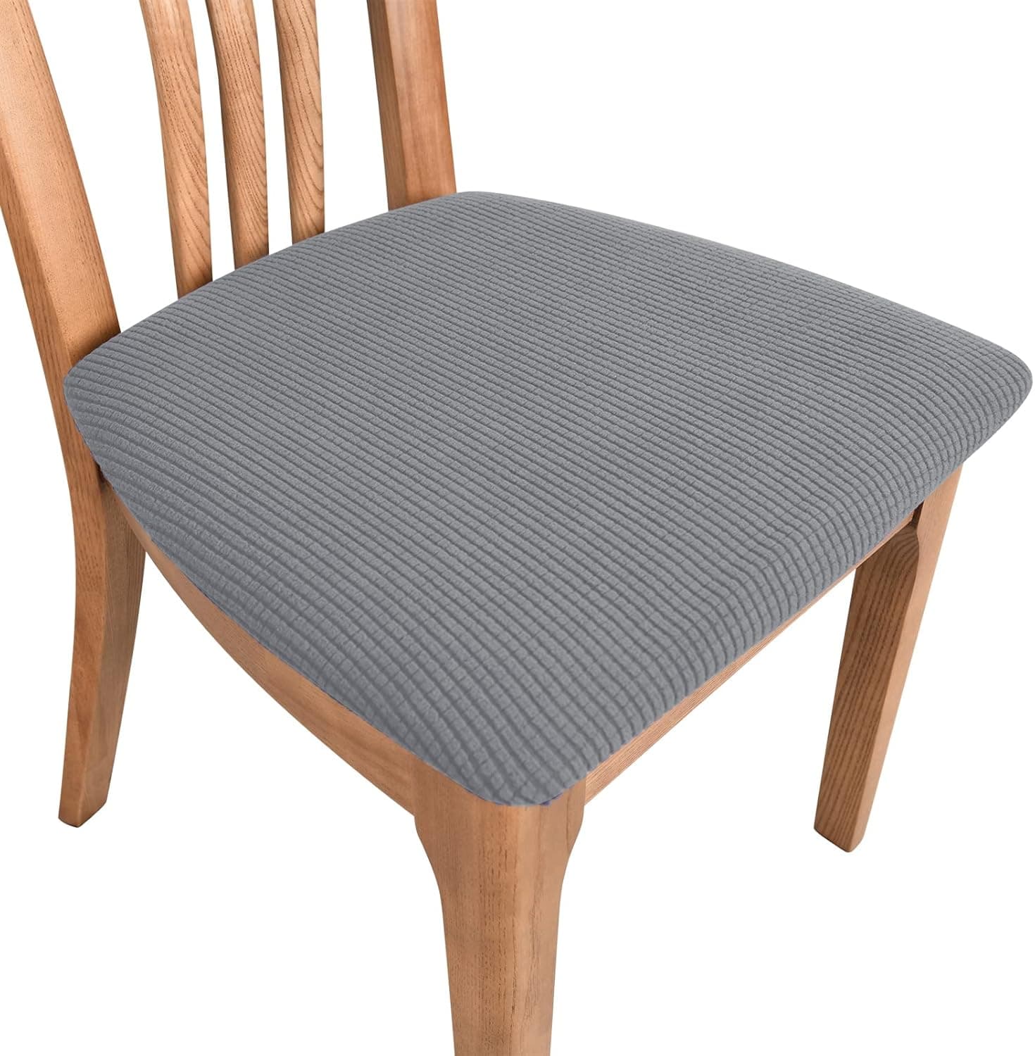 LIFE MAGIC Seat Covers for Dining Room Cover Kitchen Chair Covers Removable Cushion Cover Chair Slipcover Stretch Chair Covers for Dining Room Set of 2,Cloudy Grey