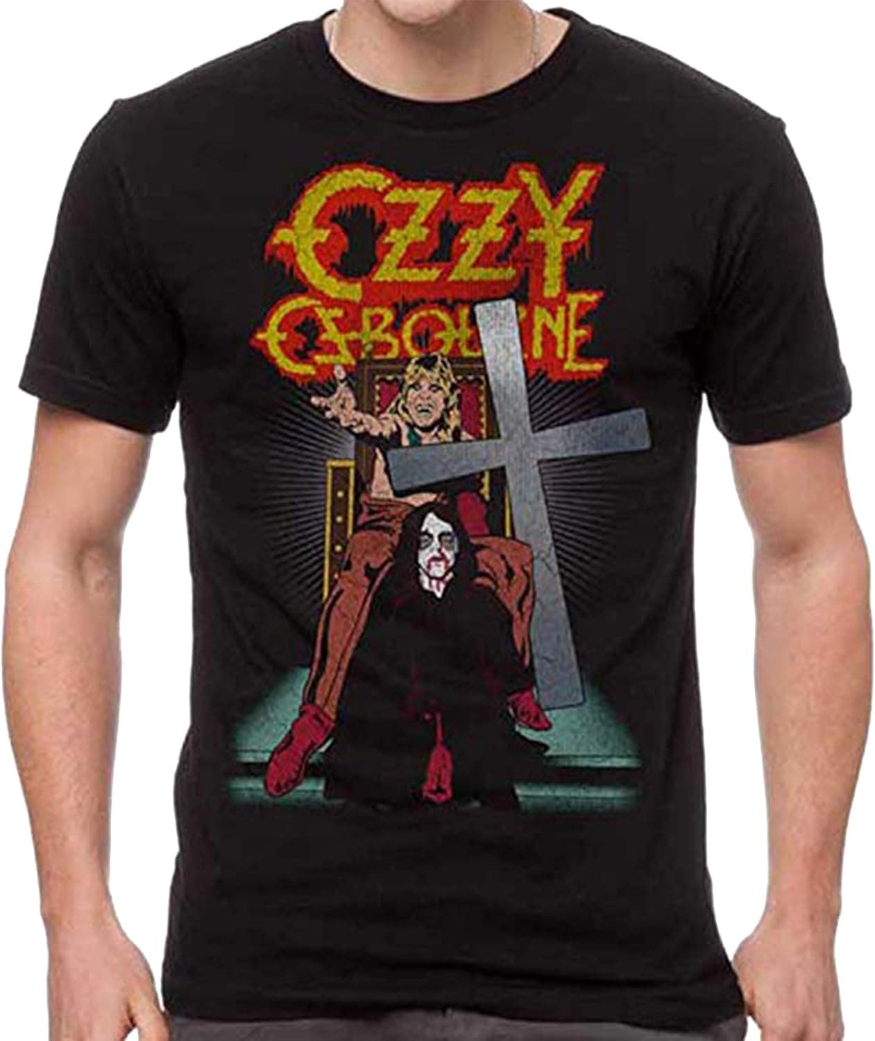 GLOBAL Ozzy Osbourne Men's Speak of The Devil T-Shirt Black