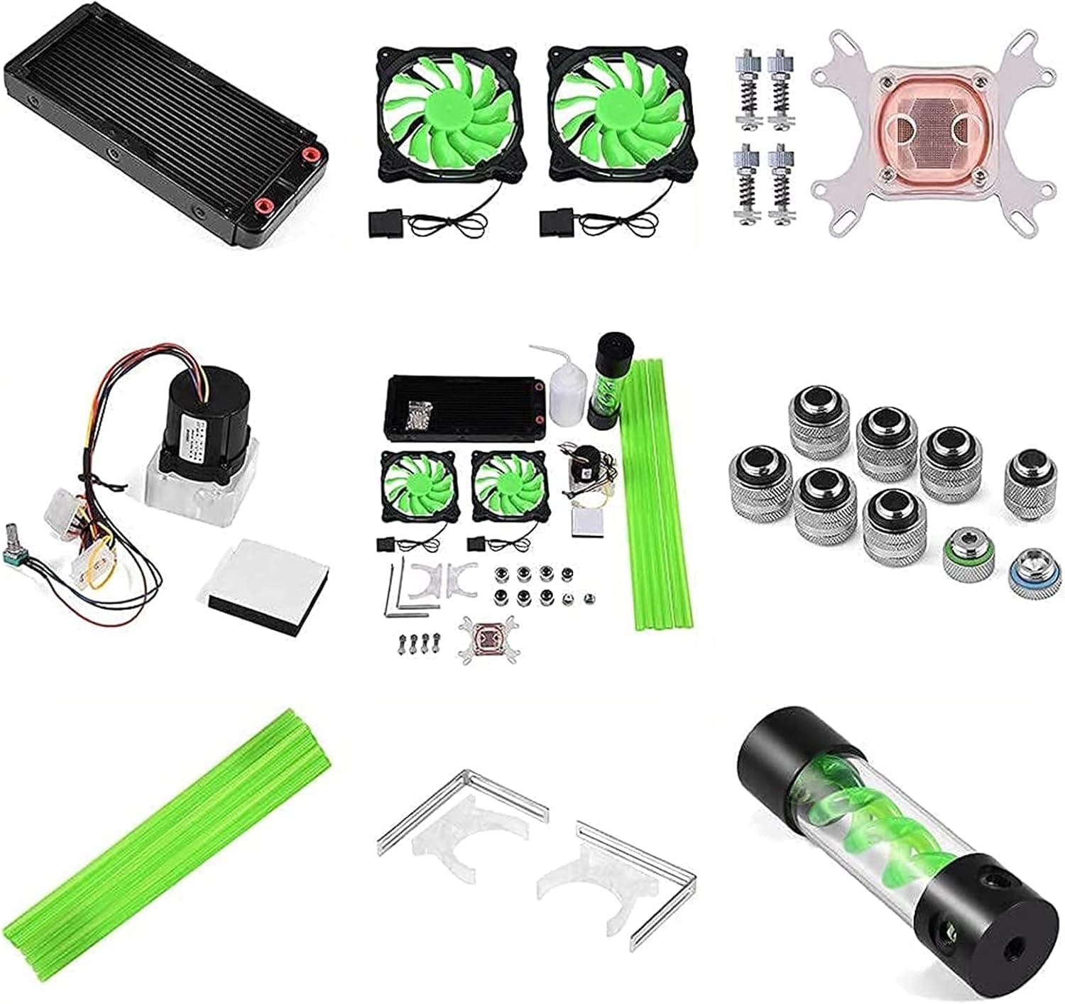 Bewinner Water Cooling Kit for PC 240mm Heat Sink CPU Water Block LED Fan Computer Cooling Kit Water Chiller Water Cooling Systems