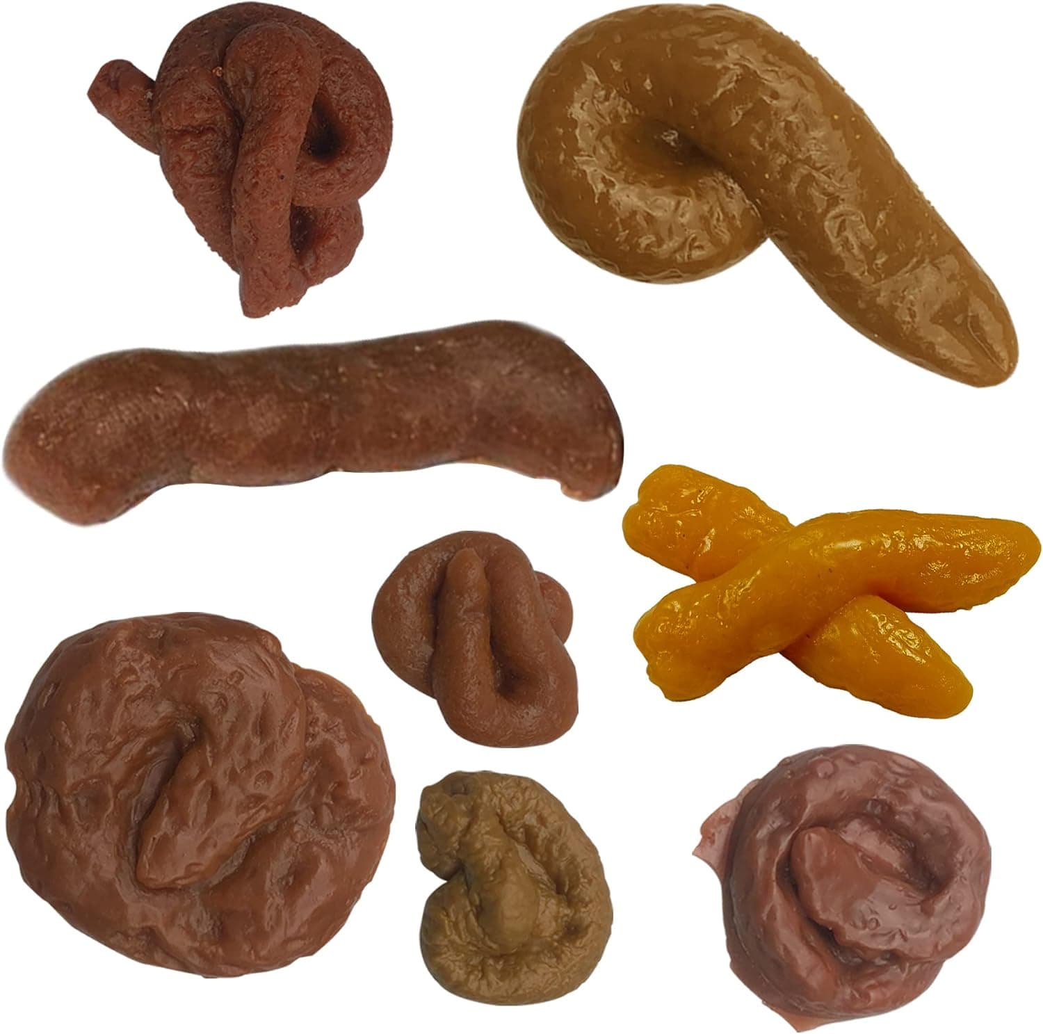 PPXMEEUDC Different Shapes Fake Poo Fake Dog Poo Funny Joke Tricky Toys Prank Props for Halloween April Fools' Day Prank Party