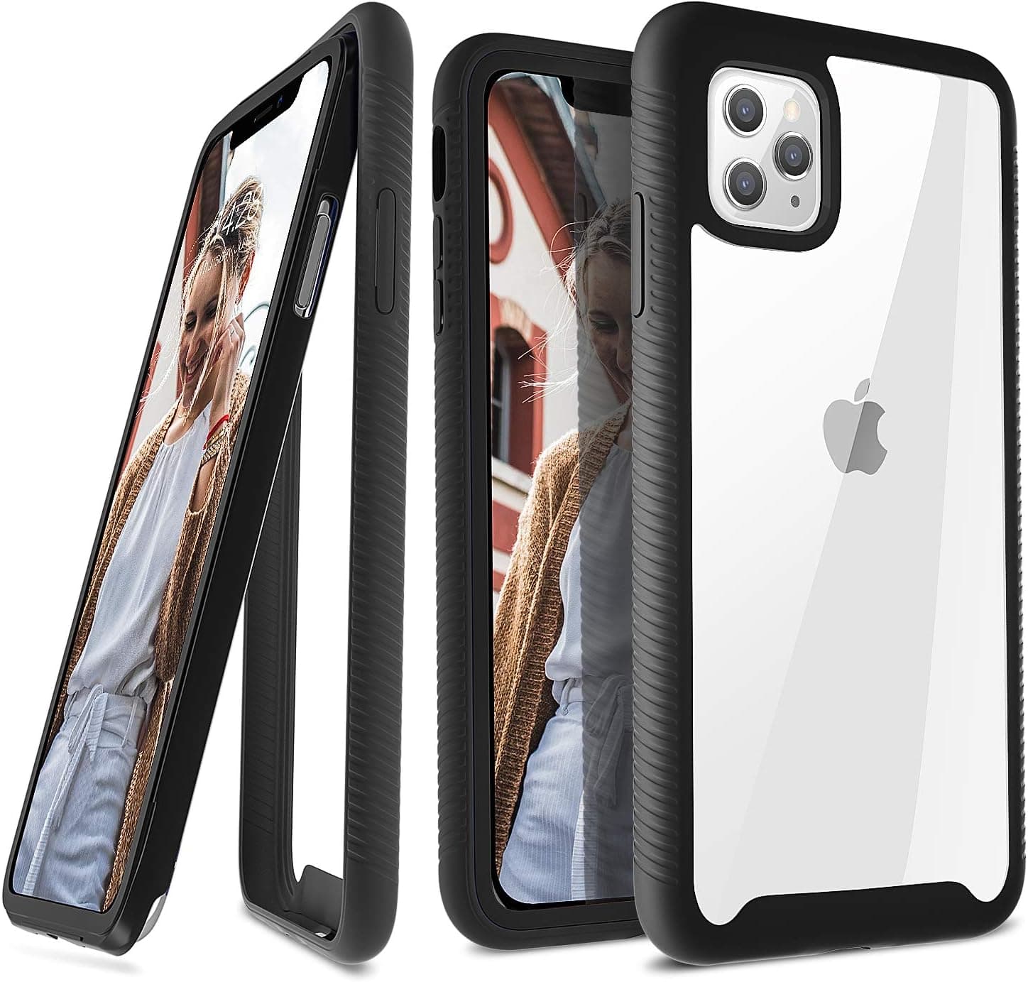 ANSIWEE iPhone 11 Pro Max Case 6.5 Inch, Scratch Resistant Clear Back Shock Drop Proof Impact Resist Extreme Durable 360 Protective Cover Case for Apple iPhone 11 Pro Max (Black)