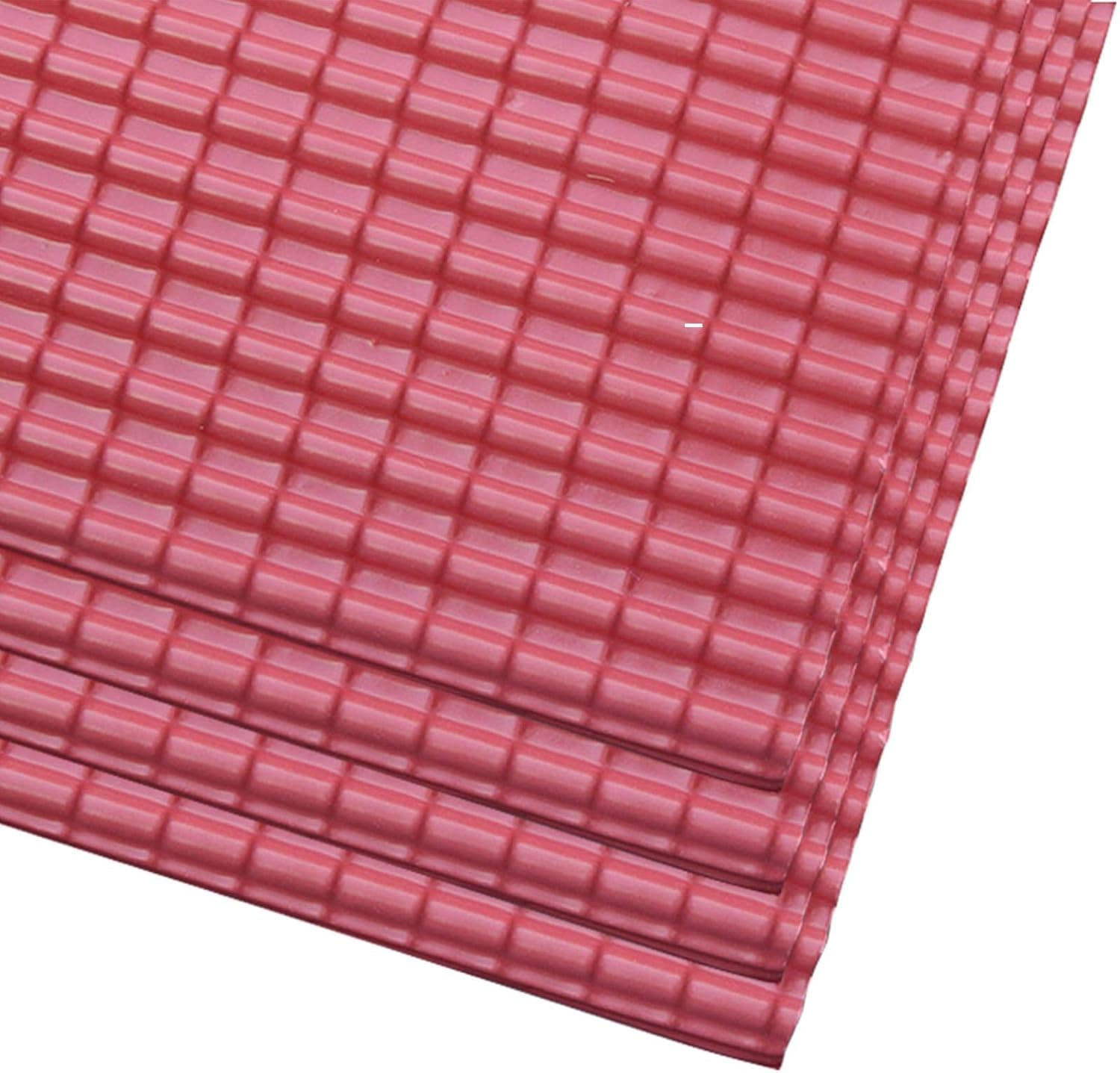 PURATEN Model Roof Tiles, 4pcs PVC Miniature Roof Tiles Sheet Mini Dollhouse Building Set for Sand Table Scene Scenery, Design Models