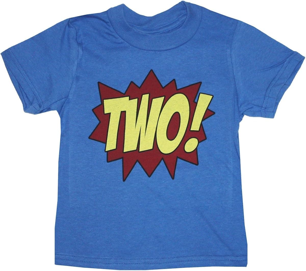 Happy Family Superhero Second Birthday Kids T-Shirt (18 Months, Royal Blue)