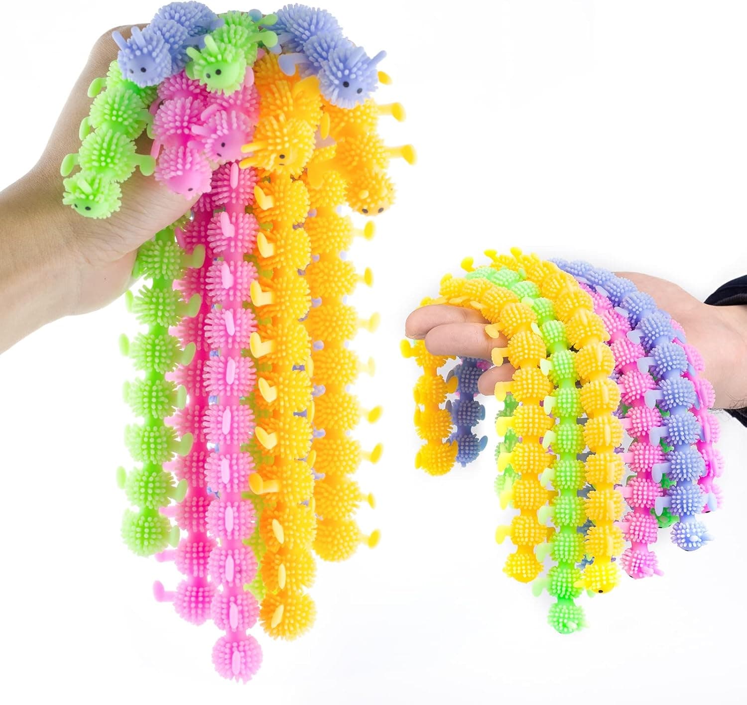 LATIBELL 8 Pack Stretchy Strings Sensory Toys, Squeeze Noodle Toys Build Resistance Autism Toys for Classroom, Student Stress Relief Anti-Anxiety Toys for ADHD, ASD, Halloween Party Favors