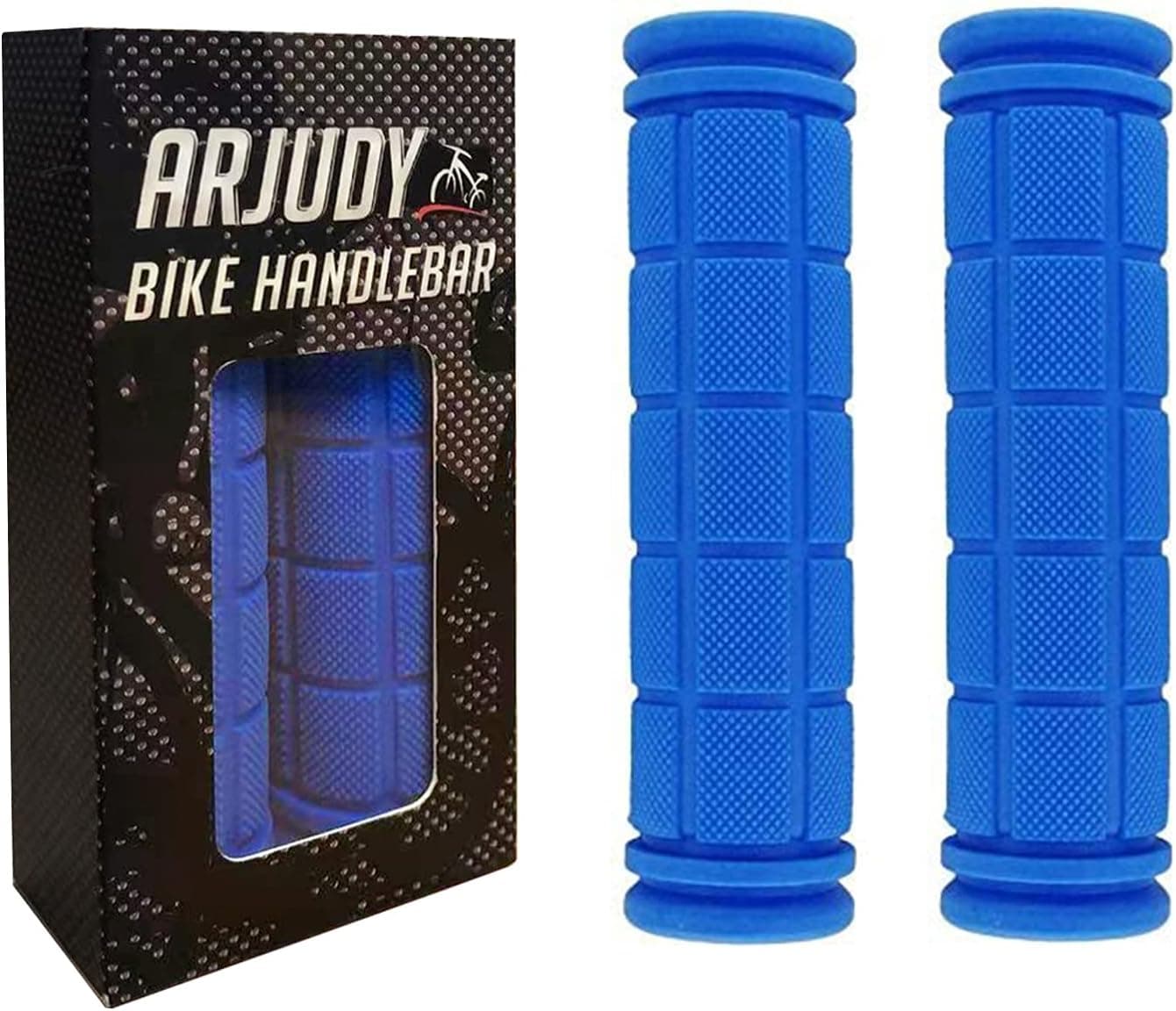 ARJudy Bike Grips, Bicycle Handlebar Grips, Rubber Handle Bar Grip (2 PCS Blue)