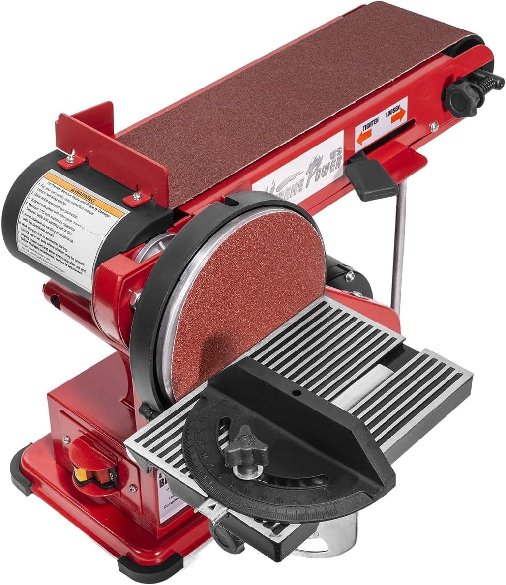 XtremepowerUS 46001 Belt Sander 4" x 36" w/6" Disc Polisher Grinder Machine Station Woodworking